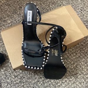 Steve Madden zelle rhinestone studded sandal heels